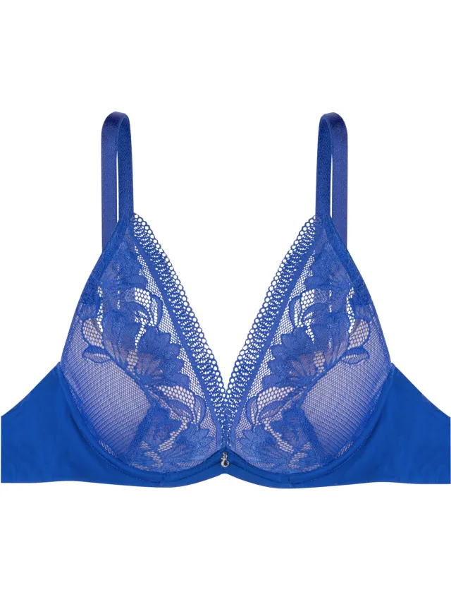 ESOTIQ Nathalie - Push-upbeha - Blauw - Uitneembare vullingen - Kant