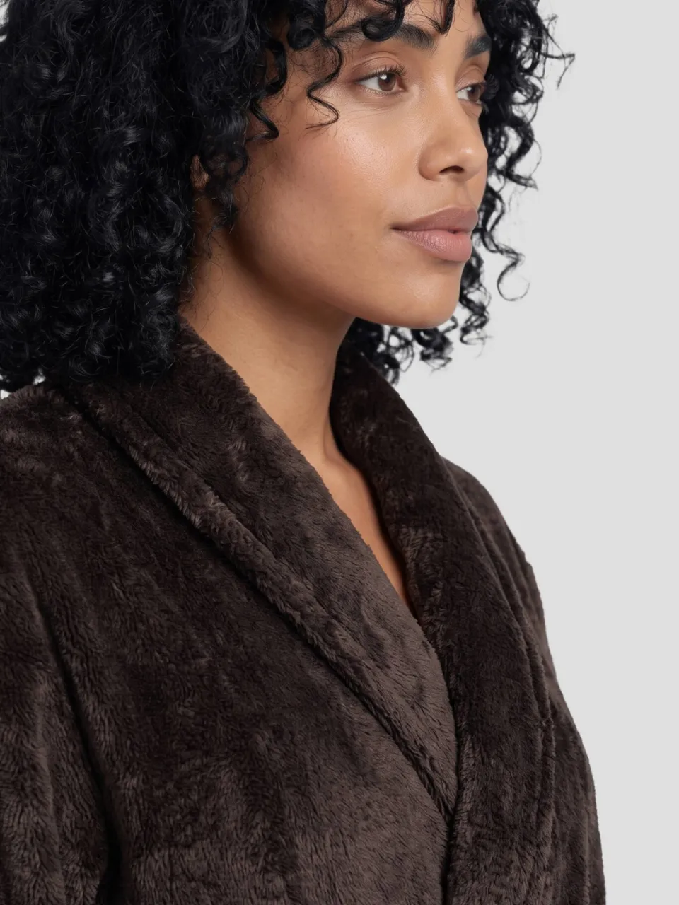 LingaDore fleece badjas - donkerbruin, foto 5