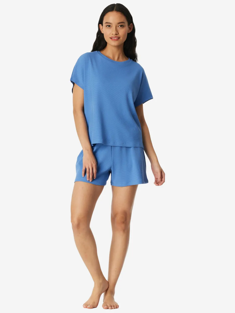 Schiesser Vrouwen Pyjama Casual Feel blauw, foto 2