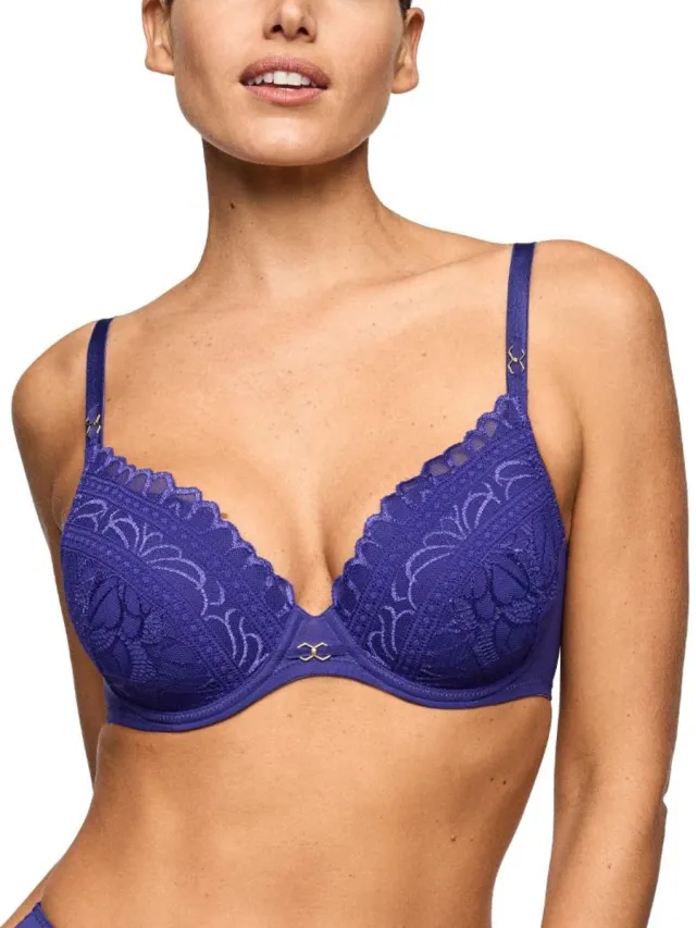 Marie Jo Cerina Voorgevormde Bh Hartvorm 0103086 Velvet Blue - maat EU 65D / FR Blauw