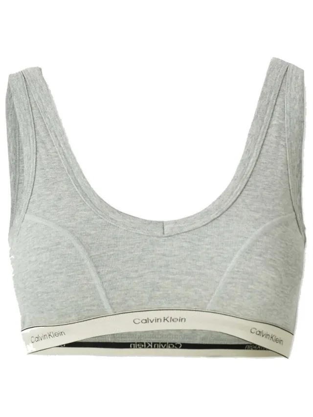 Calvin Klein Jeans Lightly Lined Triangle bralette grijs