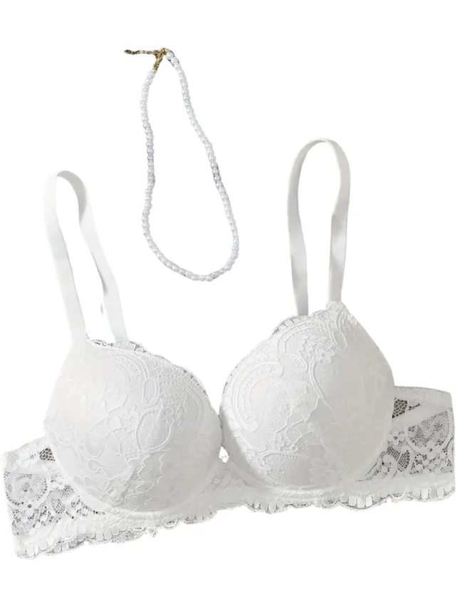Currero BH Zonder Beugel - Strapless - Zonder Bandjes - Met Voorsluiting - Push-up Bh's - Comfort Beha - Comfortabel - Grote Sluiting - Wit - Cupmaat