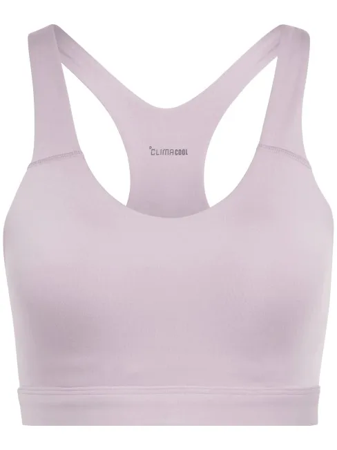 Adidas Women's Optime Essentials HS - Sportbeha - Cup: C-D, purper