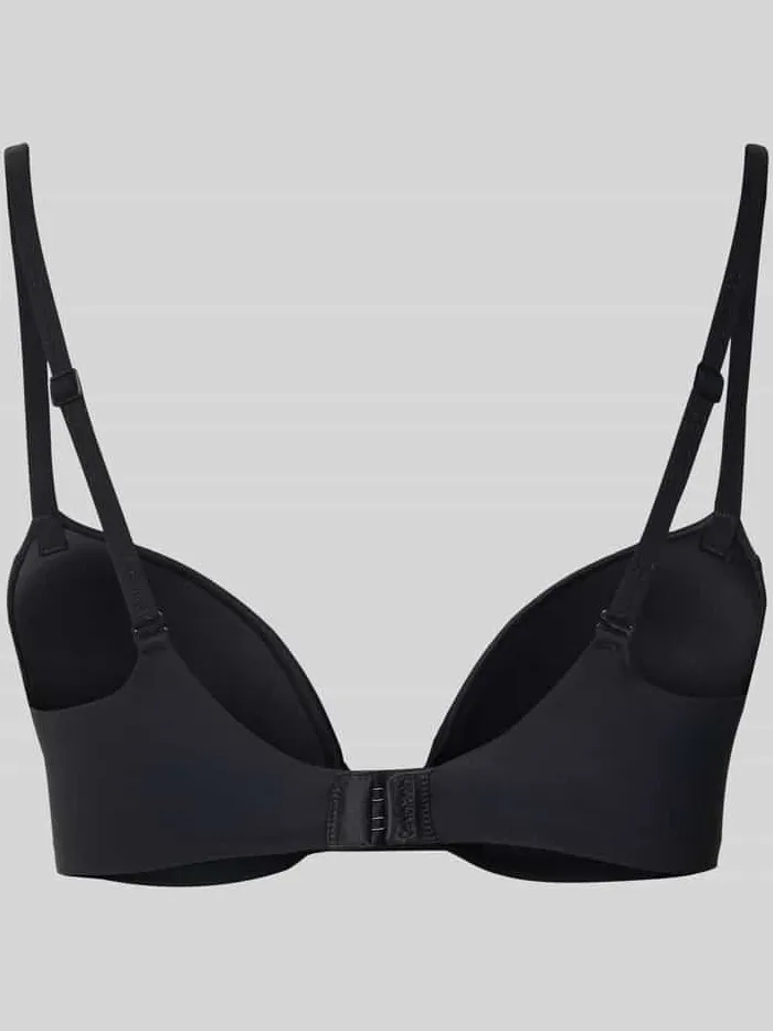 Calvin Klein Regular fit beha met kant, model 'Plunge' zwart, foto 2