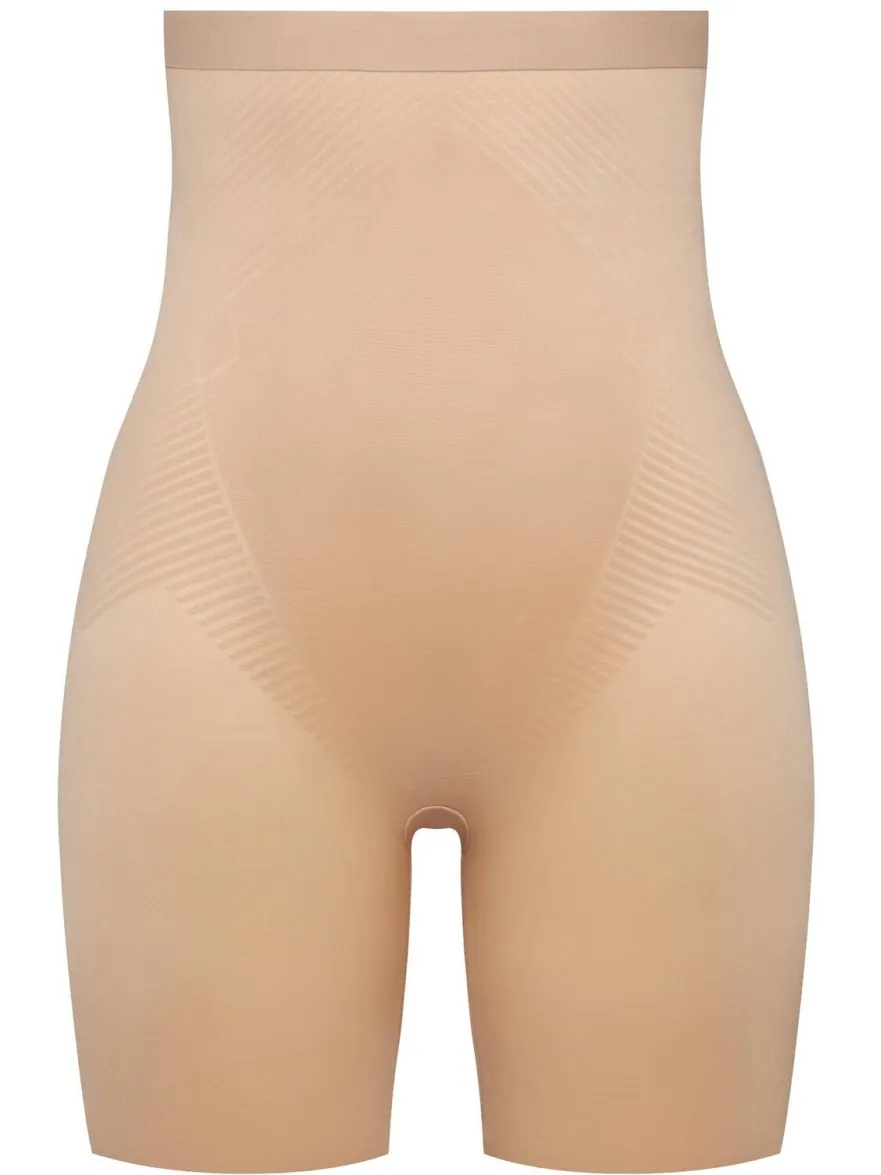 SPANX seamless medium corrigerende High-Waisted Mid-Thigh short beige, foto 2