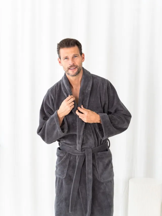 Casilin Teddy Badjas Dames en Heren - Fleece en katoen - Donkergrijs
