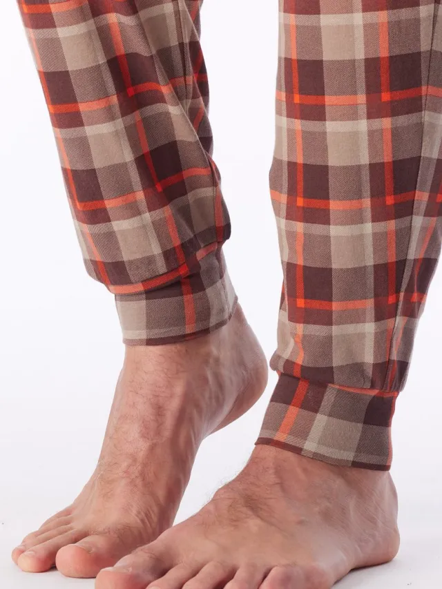 Schiesser Pyjama lang - Heren - Pyjamas praline