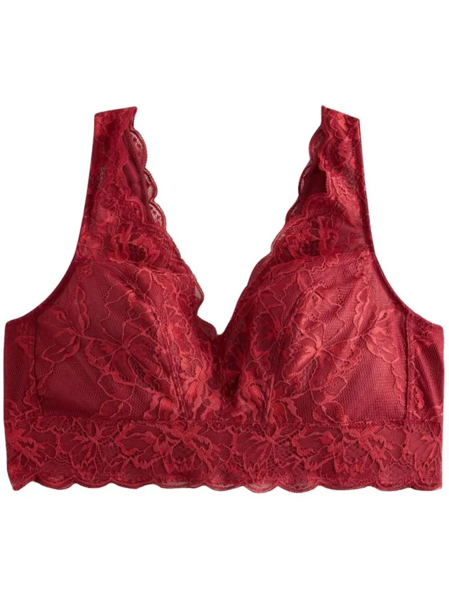 Next Dames - Kanten beha zonder vulling en zonder beugel met volledige ondersteuning - Rood Rust Red