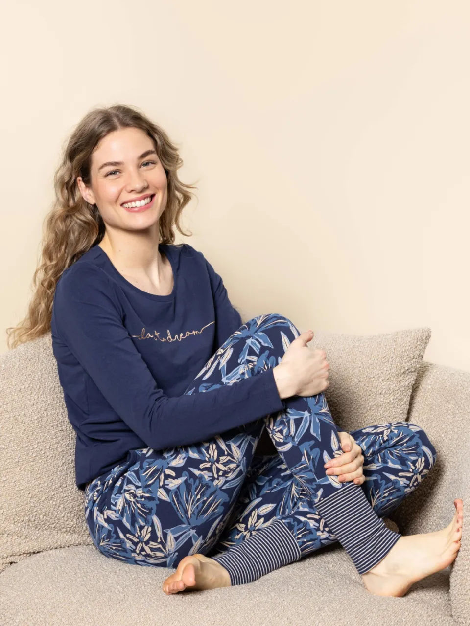 Charlie Choe pyjamabroek - donkerblauw/wit