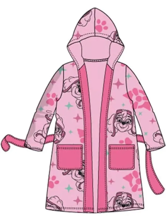 PAW Patrol Skye badjas coral fleece roze