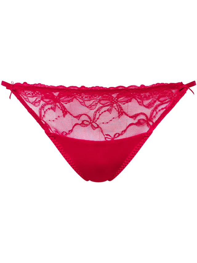 Lisca Sugarlace Cheek bikinislip rood