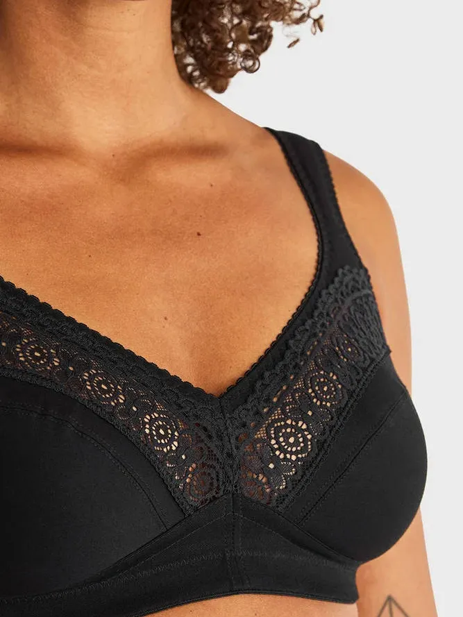 Swegmark Cotton Stars bh zonder beugel zwart, foto 3