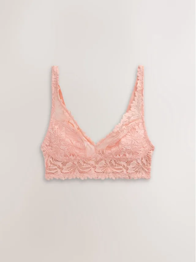 Next Dames - Ultimate Comfort beha met kant zonder vulling, zonder beugel - Oranje Apricot