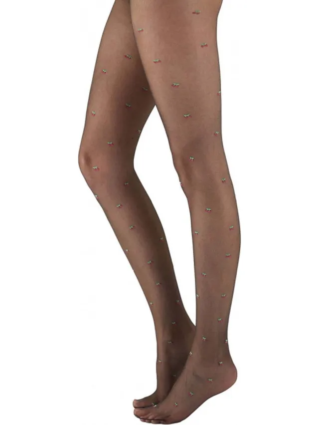 Pretty Polly Panty - Cherry Pattern - One Size - 36/42 - Zwart