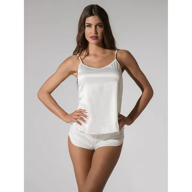 Luna Splendida Prestige satin pyjama wit