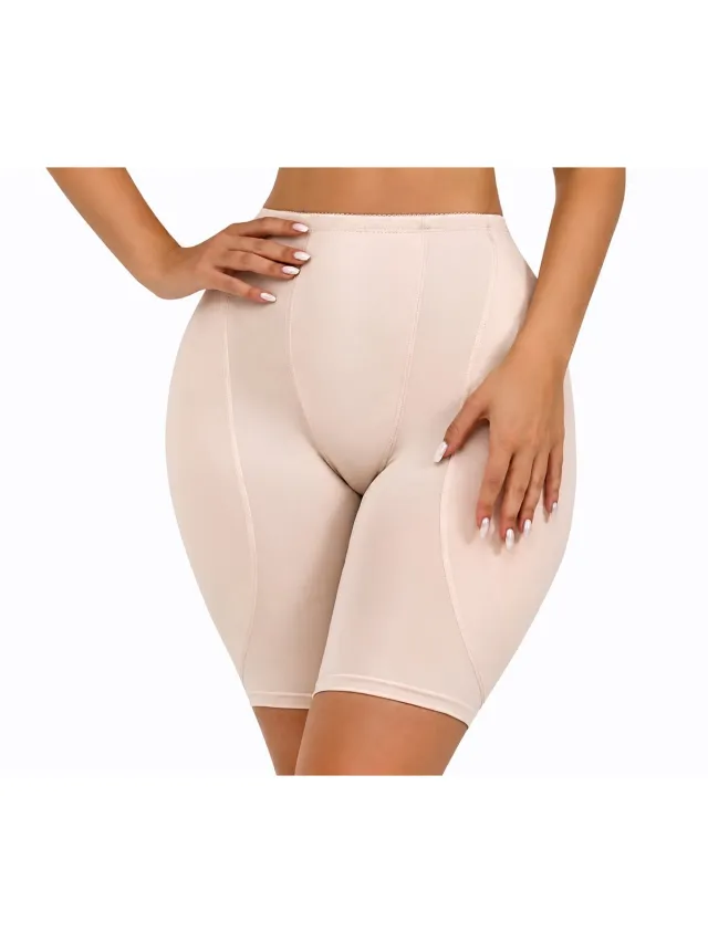 LOUZIR Hip lifter broekje - Corrigerend broekje - Billen lift broekje - broekje voor onder jurk - Corrigerend ondergoed - Dames ondergoed - Met vulling - Tegen hip dips – Beige - LOUZIR