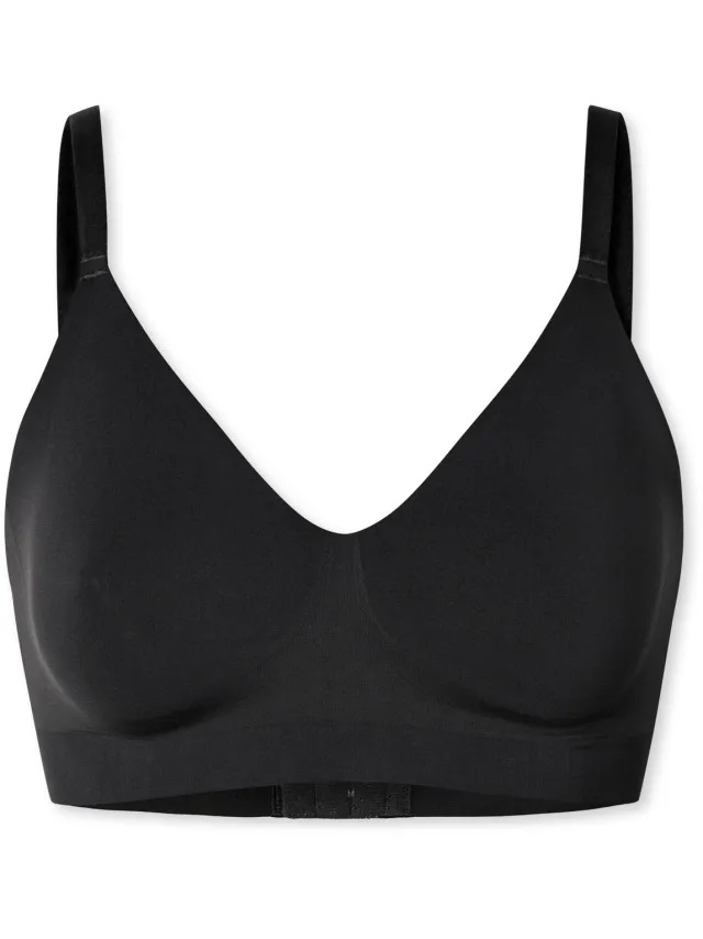 Schiesser dames Seamless Contouring zachte - naadloze BH van jersey (1-pack) - bralette - zwart