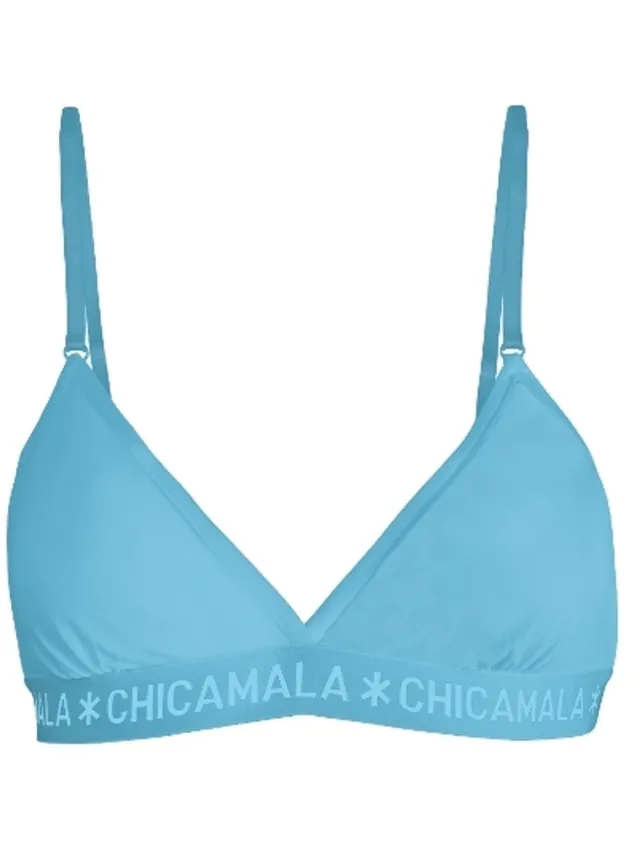 Muchachomalo Chicamala – Dames BH - Verstelbare bandjes – Dames Ondergoed – Lingerie – Dames Top – Kleding - 95% Katoen – Dames kleding Blauw