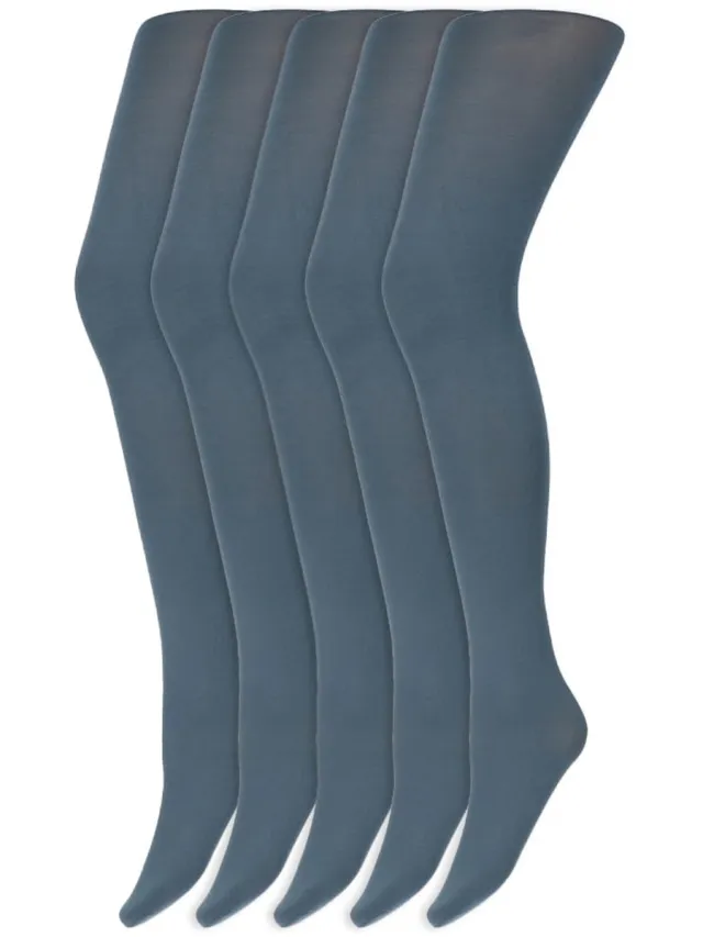 Marianne Gekleurde panty’s | Micro | 60 Denier | Merk: Marianne | Maat: S t/m XXL | Kleur: Opaal blauw | 5 Paar