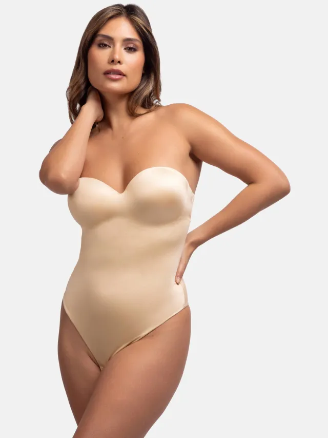 Dorina strapless corrigerende stringbody Sublime Sculpt beige