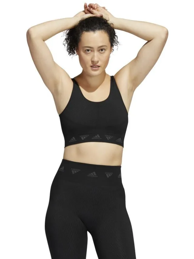 Adidas Aeroknit sportbeha zwart