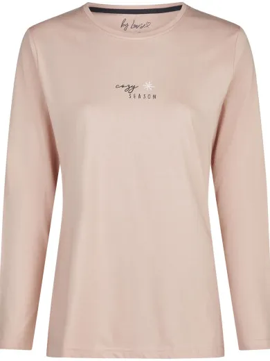 By Louise Dames pyjama set lang katoen dierenprint Roze