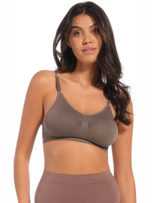 MAGIC Bodyfashion Comfort Bra With Spaghetti Straps Beha - Espresso