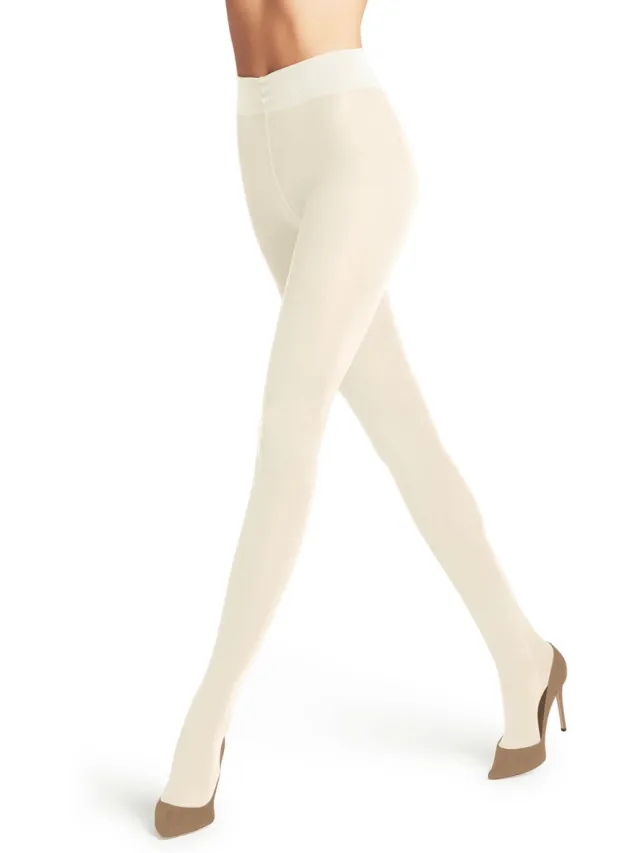Falke Softmerino eenkleurig wol katoen panty dames wit-42 wit 2040