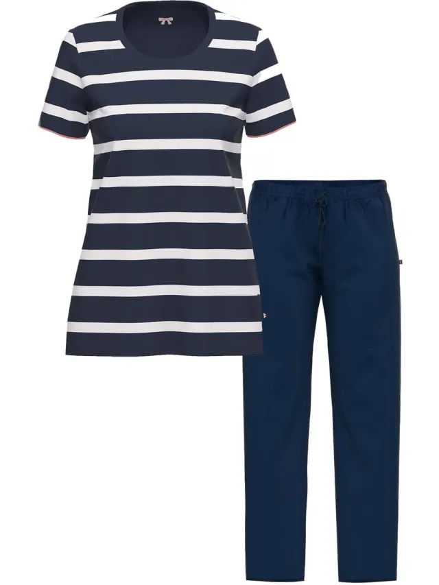 Ammann Dames T-shirt, lange broek Night & Relax night sky