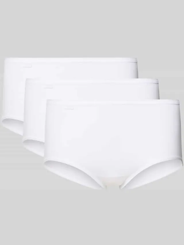 Sloggi Slim fit slips met logopatch in een set van 3 stuks Wit