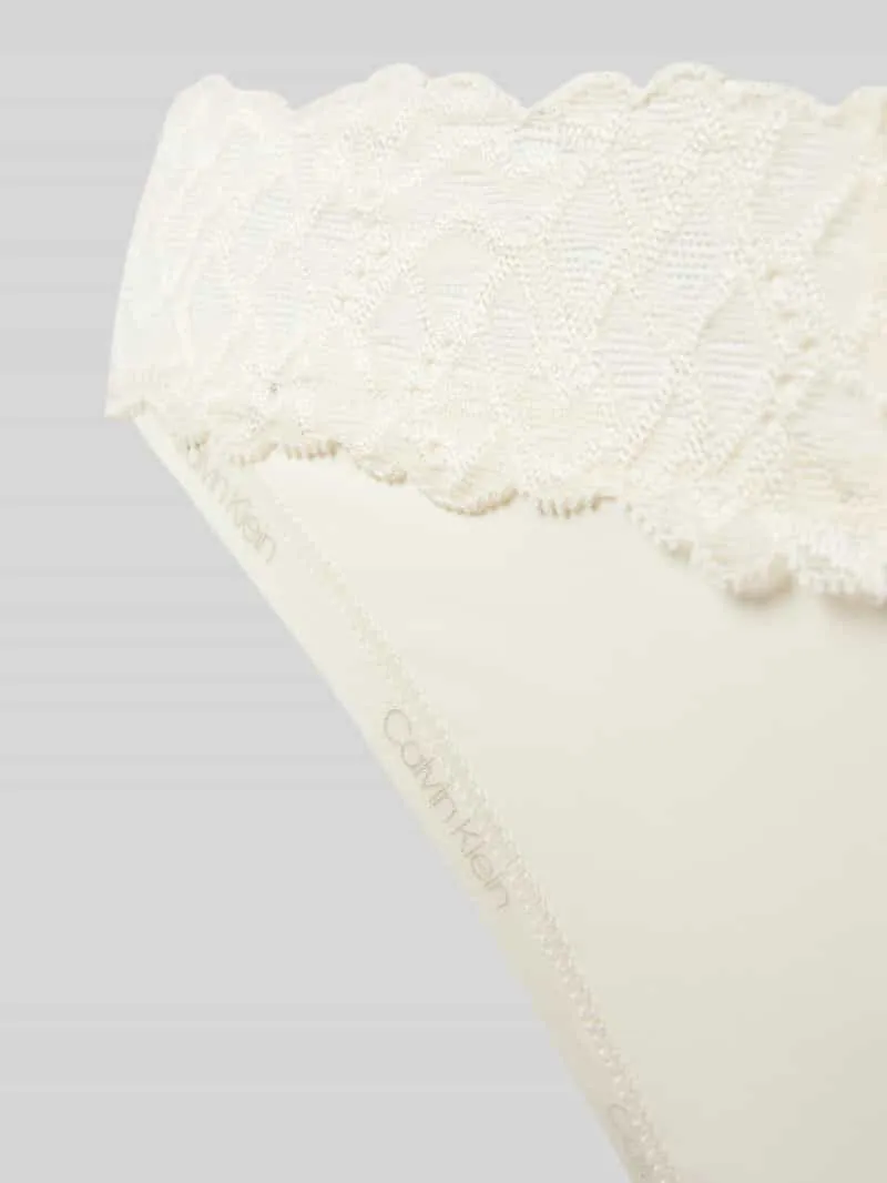 Calvin Klein String met kantgarnering offwhite, foto 3