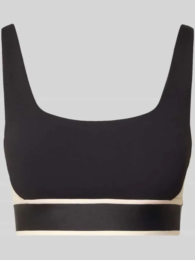 Fabletics Slim fit sport bh met logodetail Zwart