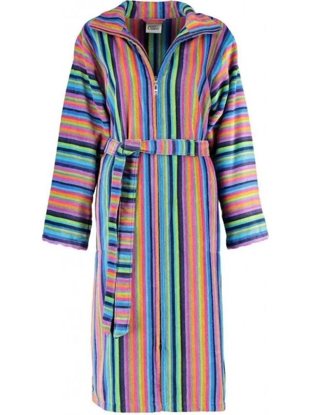 Cawö Cawo Badjas 1456 Velours met Rits - Multi 46 Multicolor