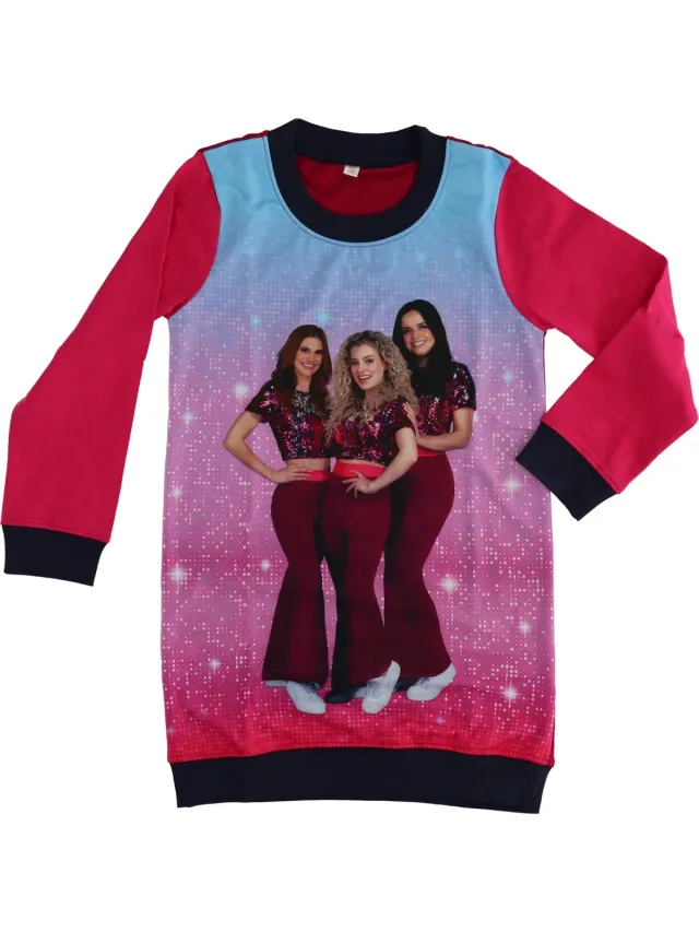 K3 Bigshirt - Nachthemd - Slaapkleed.-140 cm / 9-10 jaar + EXTRA 1 Stylus Pen. Blauw Roze