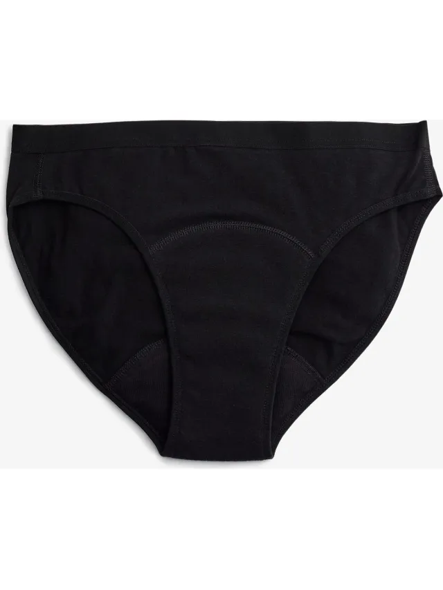 ImseVimse Imse - tiener menstruatieondergoed - period underwear Bikini - matige menstruatie - L - 182/188 - zwart