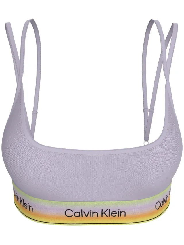 Calvin Klein Jeans unlined bralette zwart Violet