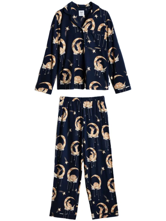 Chelsea Peers pyjama donkerblauw donkerblauw/okergeel, foto 2