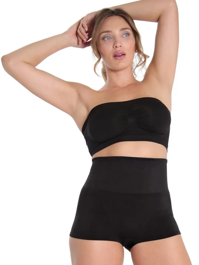 MeMoi Corrigerende boxershorts met hoge taille Black