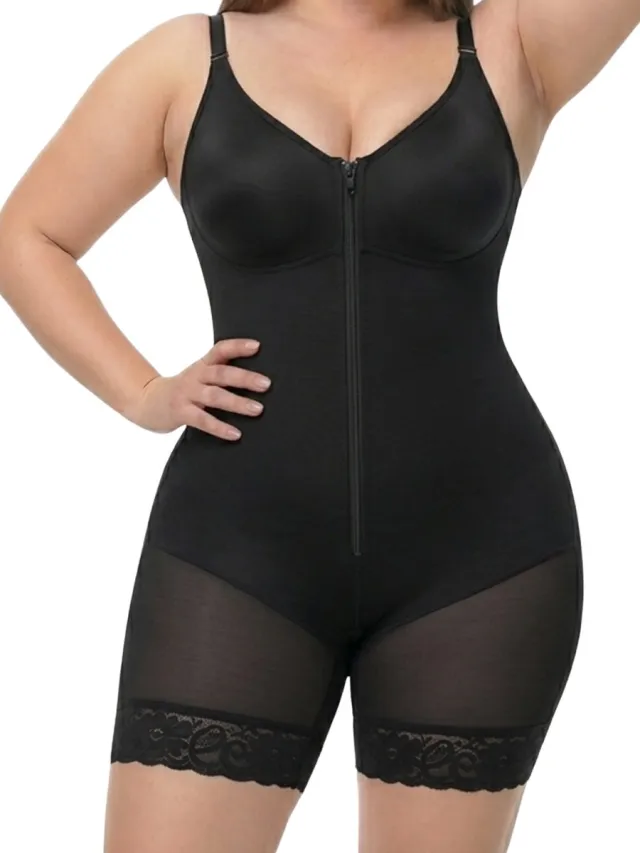 Shapetape Bodysuit met Rits en Pijpjes - Shapetape - Zwart - Shapewear Body - Platte Buik - Full Body Shaper - Short - Corrigerend ondergoed