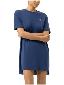 Mey Solid Love Short Sleeve Sleepshirt Blauw