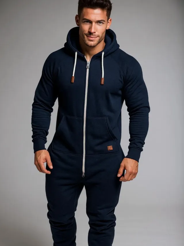 JC Blue Zwarte Onesie - Huispak - Onesie mannen - Onesie Vrouwen