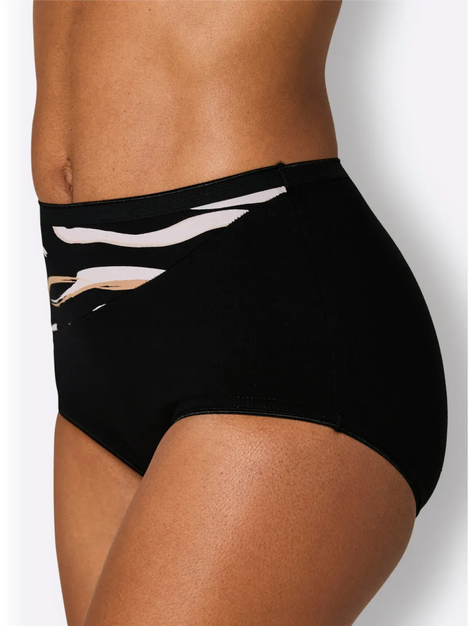 tailleslip zwart geprint
