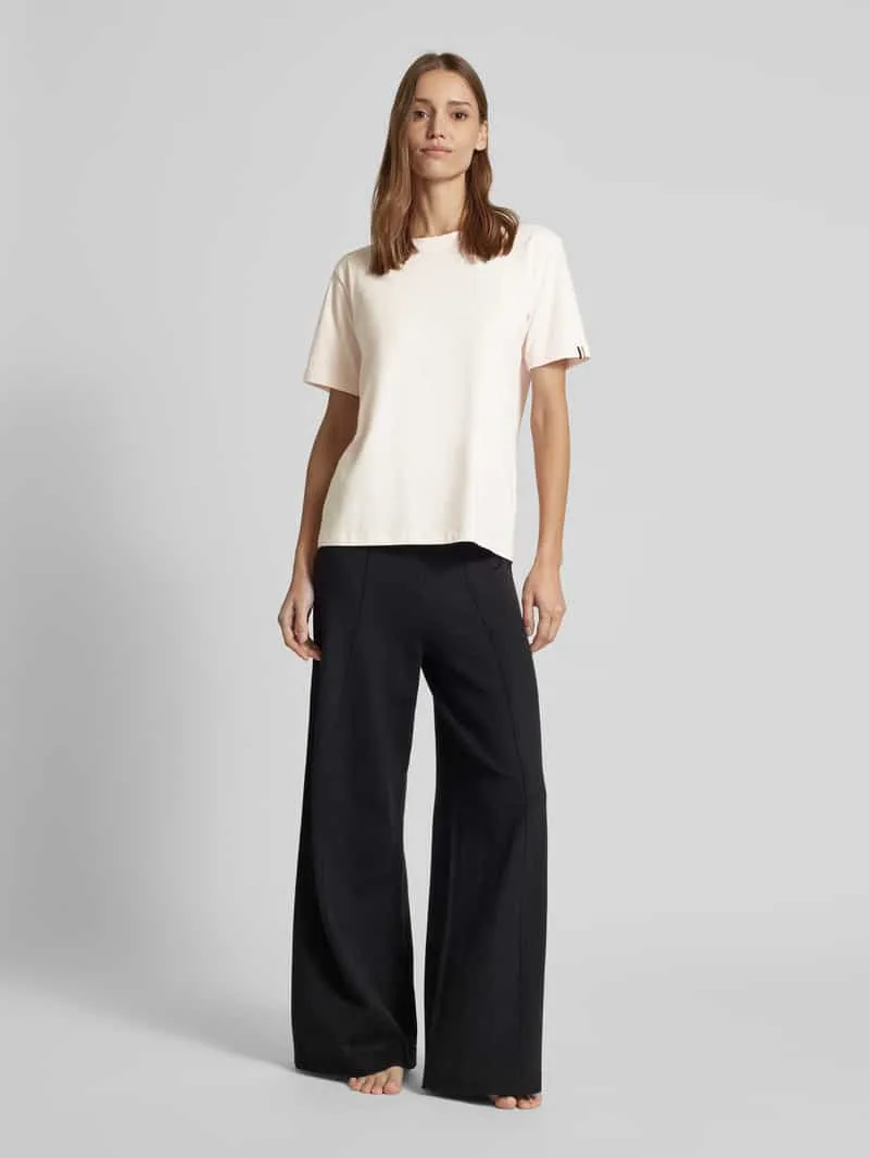 Boss T-shirt met labelprint Lichtroze