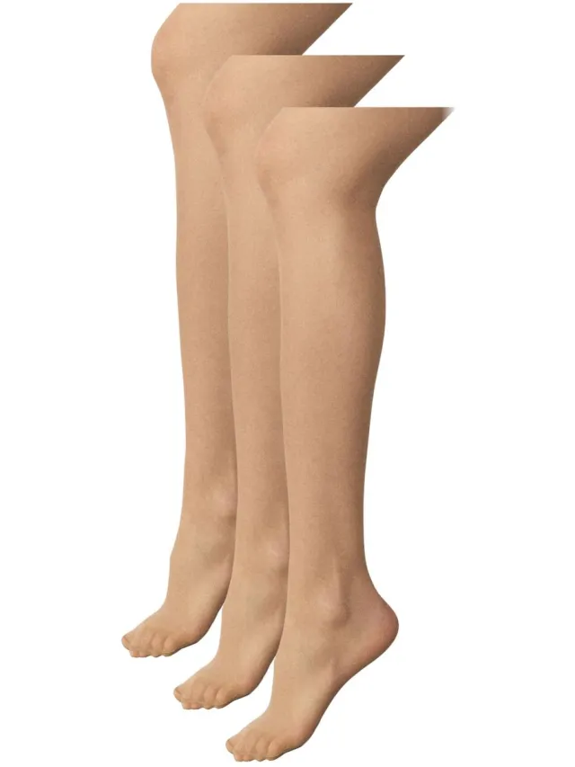 Next Dames - Set van 3 matte panty's van 15 denier - Huidkleur
