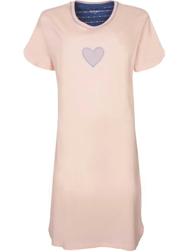 Tenderness Dames Nachthemd - 100% Katoen - Veiled Rose roze