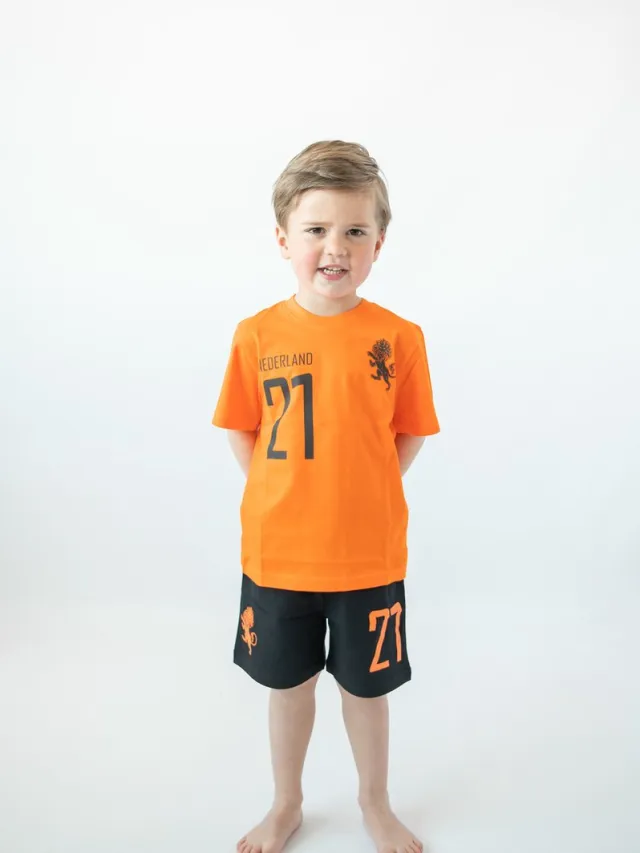Fun2Wear Shortama Elftal - Zwart Elftal zwart oranje