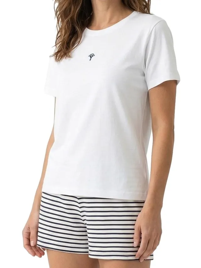 Joop! Dames pyjama Cosy navy stripes