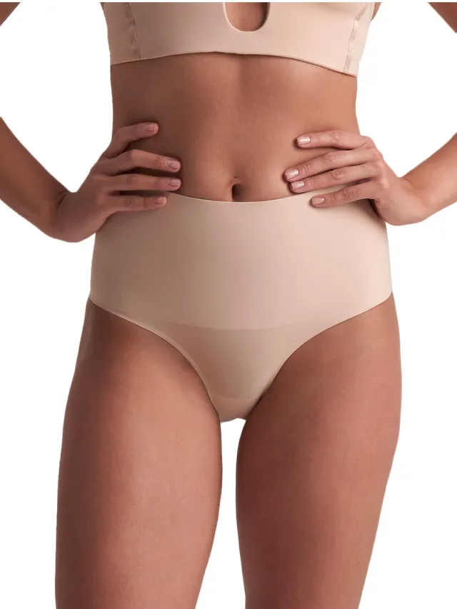 Bye Bra dag hoge taille shapewear slip Bra beige