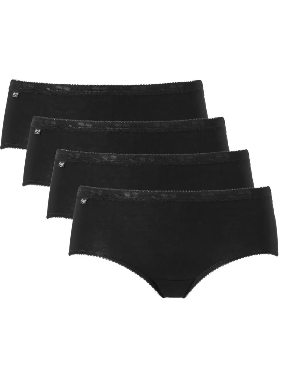 Sloggi Basic+ midislip (set van 4) zwart, foto 2