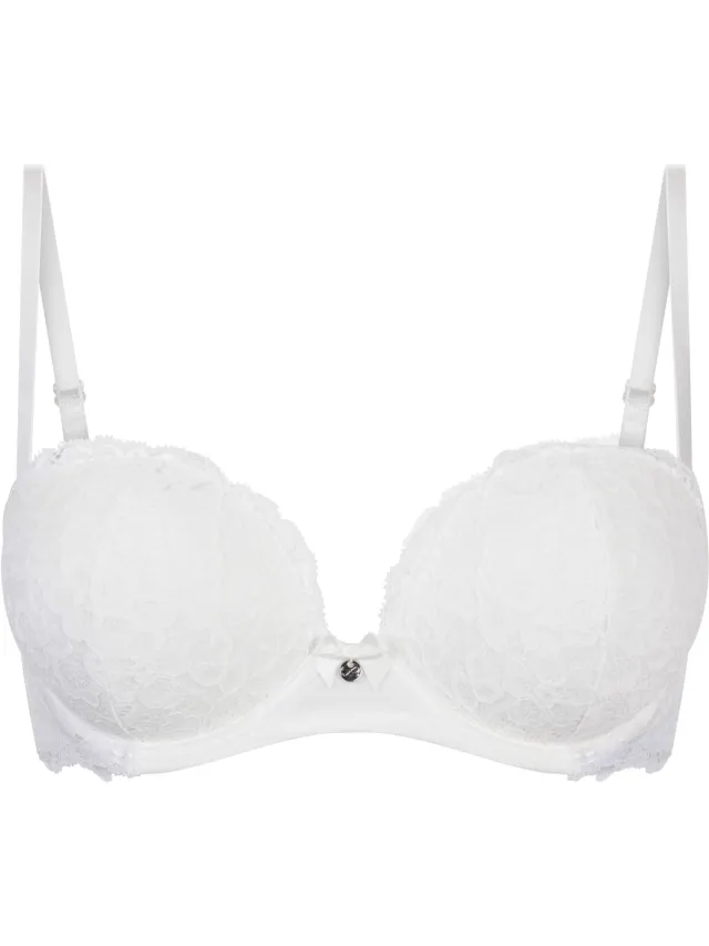Hunkemöller Dames Lingerie Voorgevormde strapless maximizer beugel bh Marine - Wit